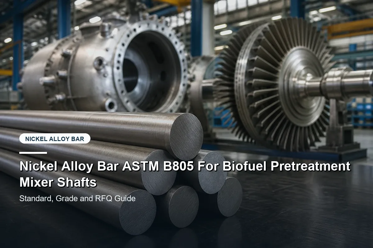 Nickel Alloy Bar ASTM B805 For Biofuel Pretreatment Mixer Shafts