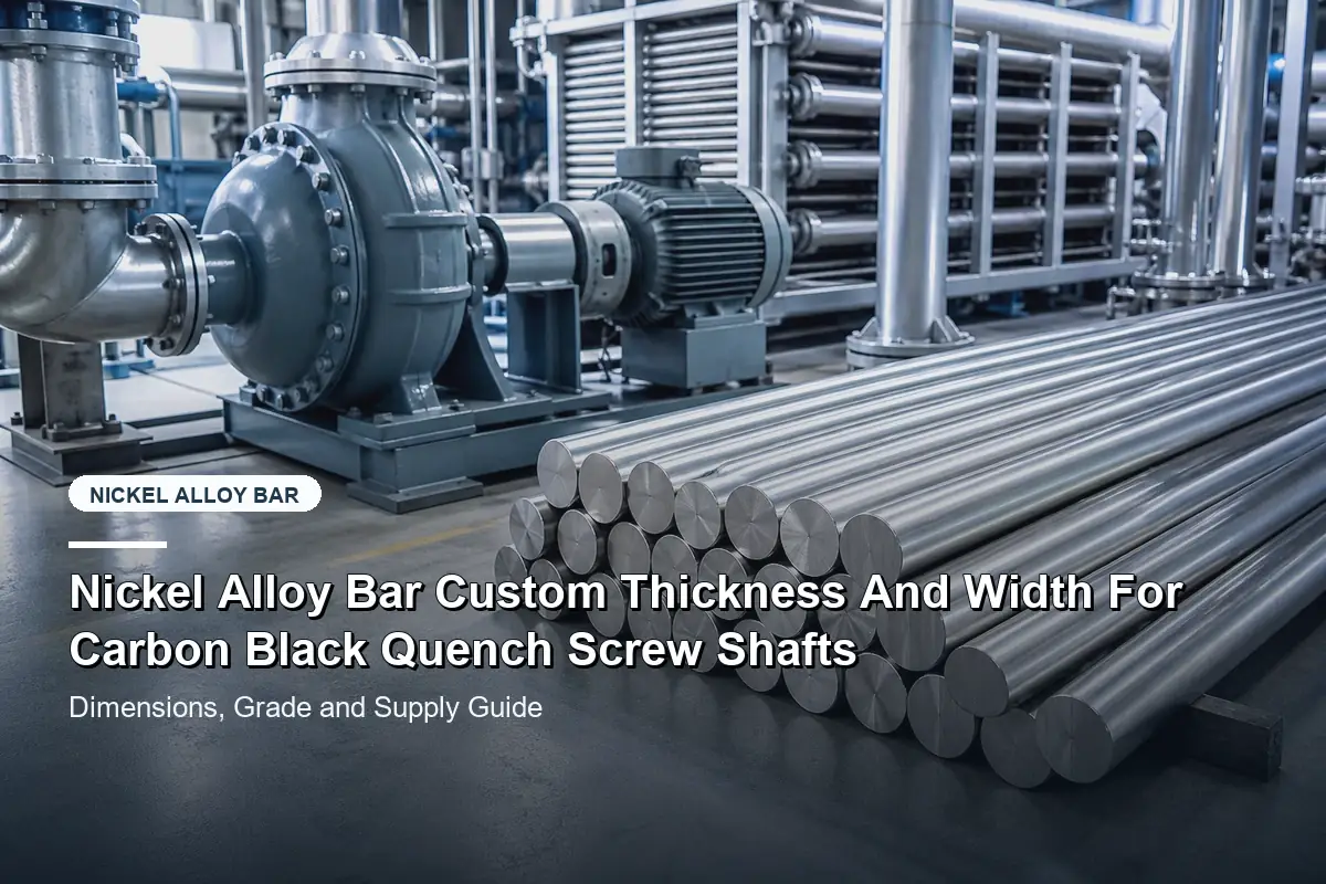 Nickel Alloy Bar Custom Thickness And Width For Carbon Black Quench Screw Shafts