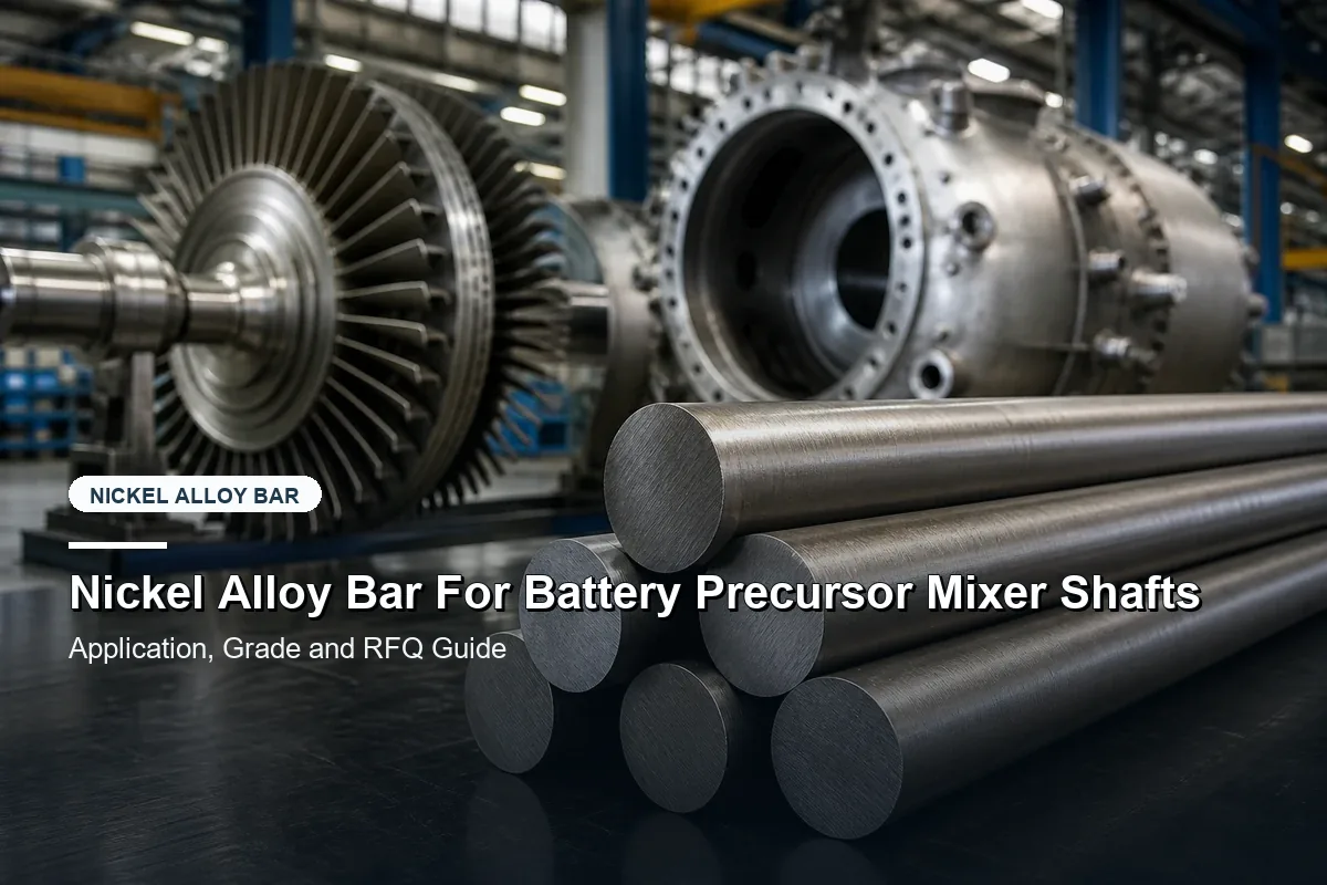 Nickel Alloy Bar For Battery Precursor Mixer Shafts