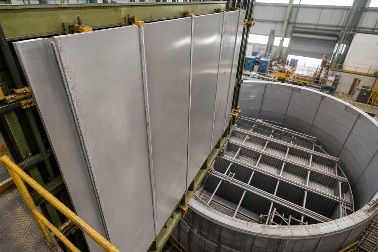 Alloy 59 plate for flue gas desulfurization absorbers